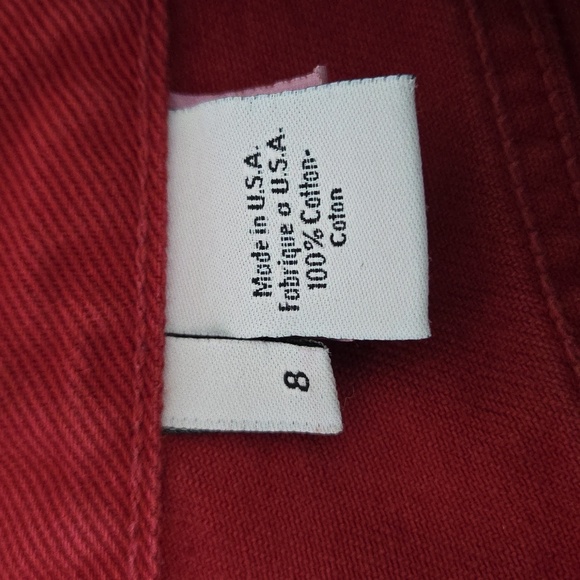 Vintage Calvin Klein | Red High Rise 6.5" Inseam Denim Shorts Vtg Size 8 - Picture 7 of 7